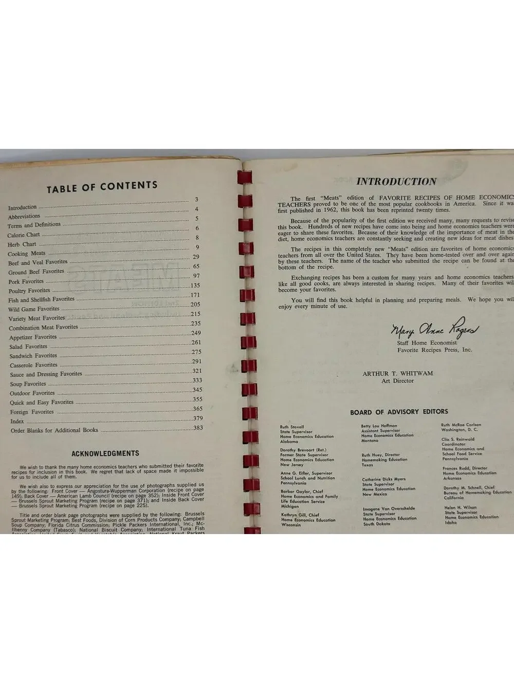 Vintage 60s Home Economics Teacher Favorites Cookbook, Our Favorite Meats, 2000